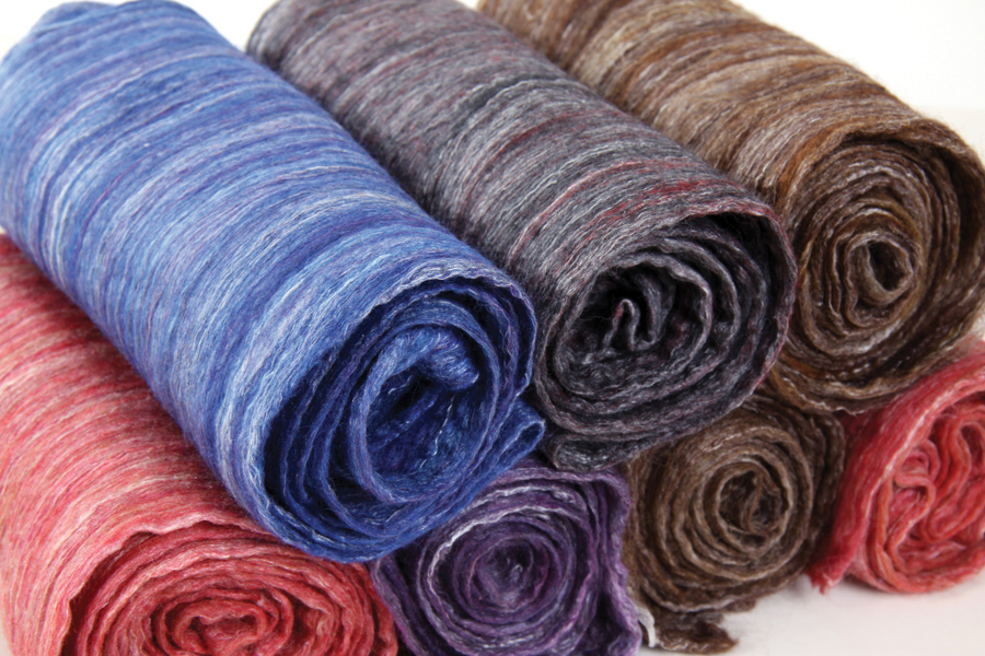 Nuno felting a Silk Merino scarf