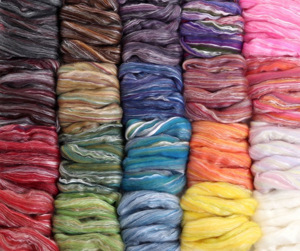 Nuno felting a Silk Merino scarf