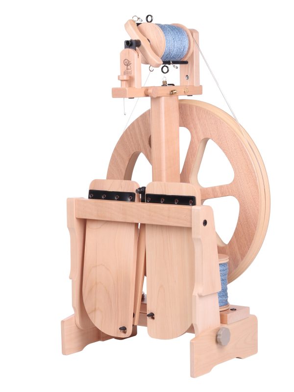 Ashford Spinning Wheel Kiwi 3 with folding treadles, Natural finish - Image 2