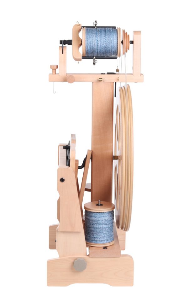 Ashford Spinning Wheel Kiwi 3 with folding treadles, Natural finish - Image 3